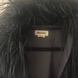 Zadig & Voltaire Luxurious Black Teddy Jacket